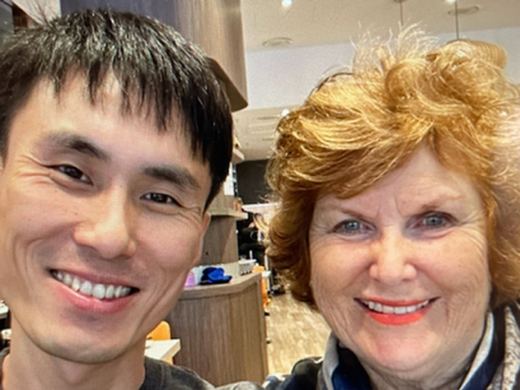 Kevin Jin with Jill McIntyre