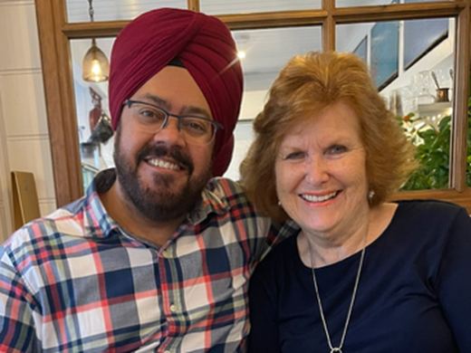 Manvinder Singh with Jill McIntyre